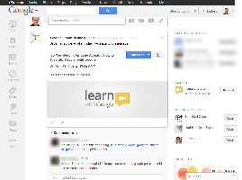 Google+ Screenshot bei minimaler Breite